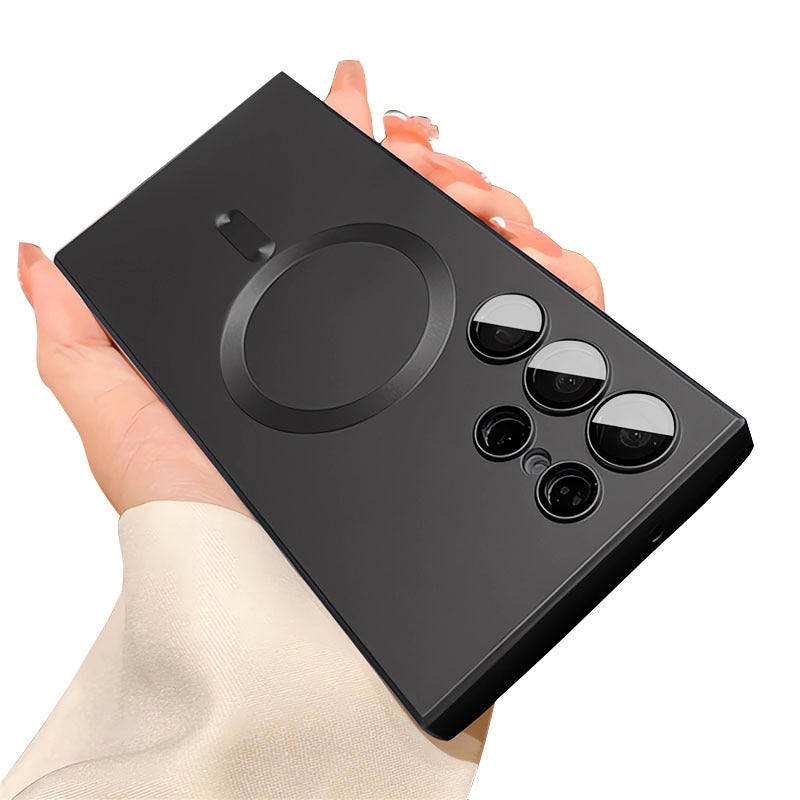 Phone Case Magnetic All-inclusive S23FE Frosted S22u Lens Protector Soft Cover