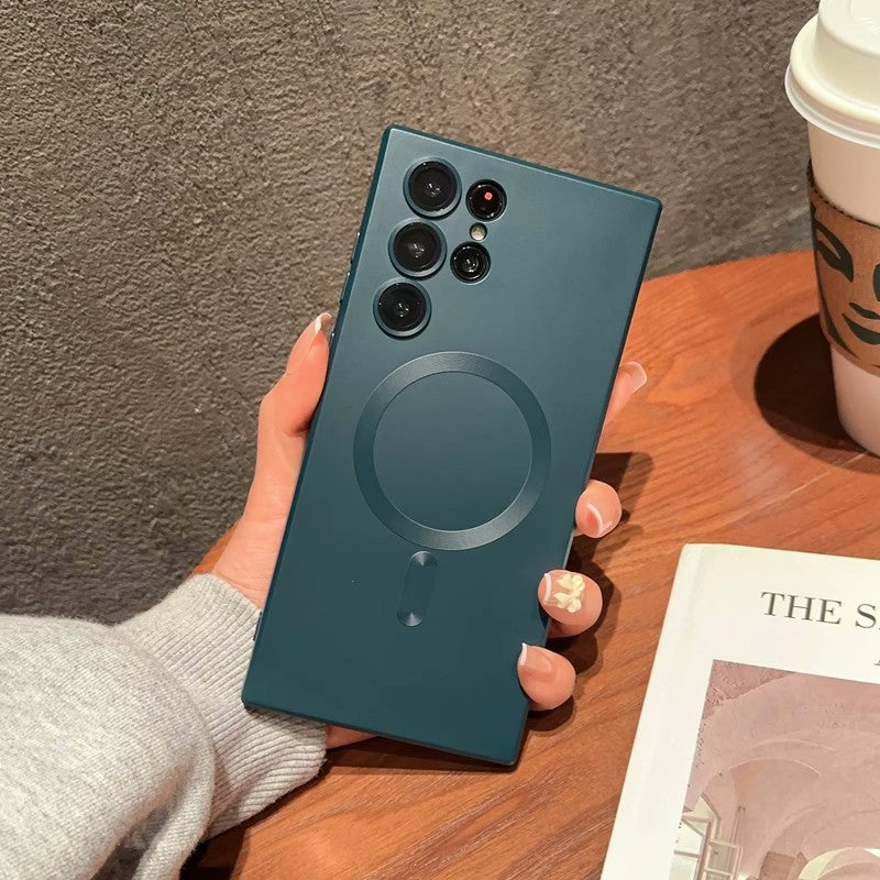 Phone Case Magnetic All-inclusive S23FE Frosted S22u Lens Protector Soft Cover